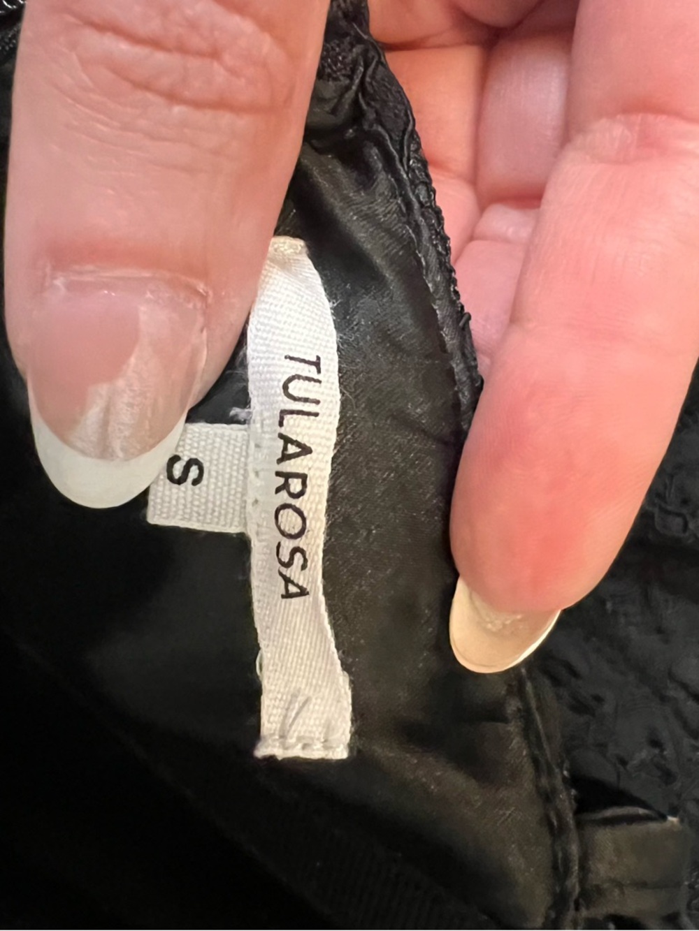 Tularosa Cantini Maxi Dress Black Lace Tiered Small - Picture 5 of 6